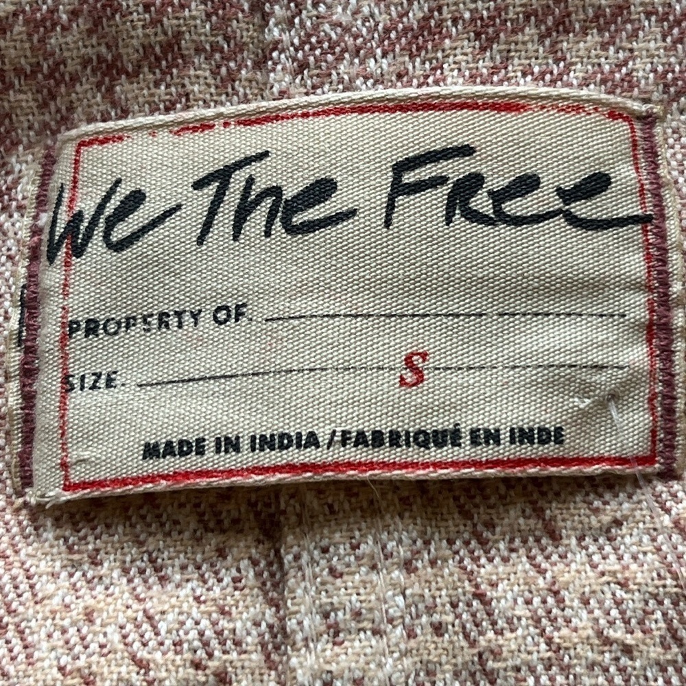 🆕 FREE PEOPLE WE THE FREE KEEP IT COZY SHIRT Oversized Small BERRY COMBO Cotton - Picture 10 of 14